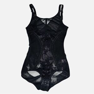 Chic Black Lace Shapewear Bodysuit Size L